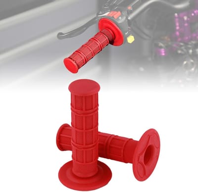 Motorfiets Stuurgrepen - Universele Handgrepen - Comfortabel Rijden - Antislip Rubber - 7/8 Inch - Rood
