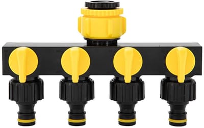 Allecto - 4-weg Ventiel Waterverdeler - Tuinslang Splitser - Voor Buiten en Binnen - Kraakconnector - Waterverdeler voor Tuin en Keuken - Irrigatie