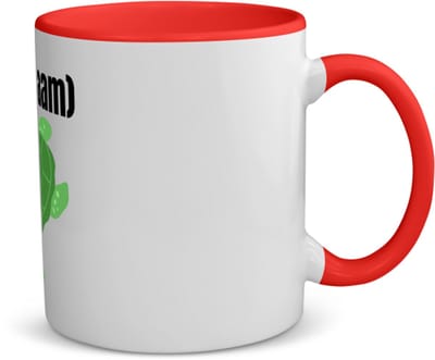 Akyol - schildpad met eigen naam koffiemok - theemok - rood - Schildpad - schildpad liefhebbers - iemand die houdt van schildpadden - verjaardag - cadeau - kado - geschenk - 350 ML inhoud