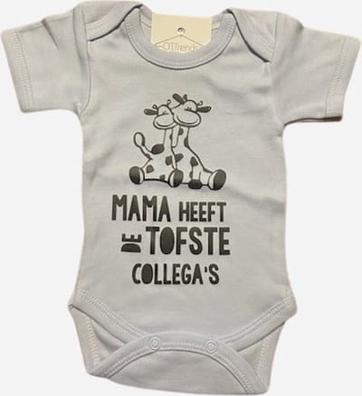 Baby romper licht blauw met opdruk mama heeft de tofste collega's ©maat 56 zwangerschap aankondiging