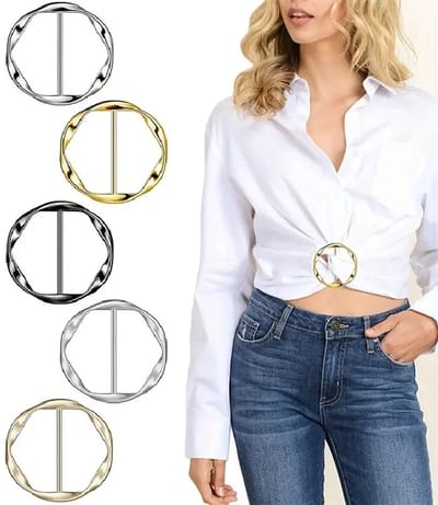 5-Delige Metalen Sjaal & T-Shirt Clips I Kleding Clips I Taille Versmaller Bovenkleding I Kleding Gesp I 5 Verschillende Kleuren