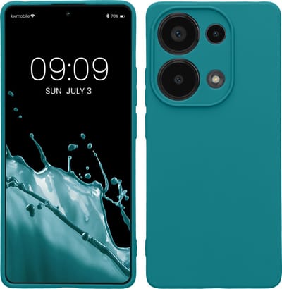 kwmobile telefoonhoesje geschikt voor Xiaomi Redmi Note 13 Pro 4G - Hoesje voor smartphone - Precisie camera uitsnede - In mat petrol