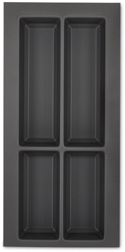 Orga-Box VII Bestekbak basaltgrijs 300 mm met Softtouch Oppervlak
