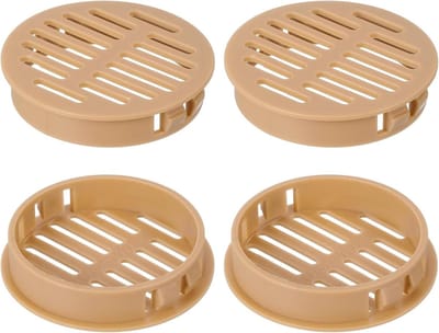 Ronde Ventilatie Roosters - Afzuigrooster Keuken - Luchtcirculatie Verbeteren - Stofblokkerend Plastic Ontwerp - 50mm Diameter - Oranje