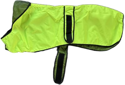 Cavlicious® coolmax hondenjas - honden regenjas - windhond jachthond - fluo geel - M