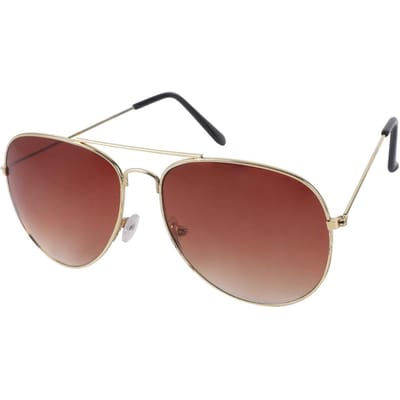 Aviator Zonnebril voor Dames Heren Retro Spiegelglas UV400 Bescherming voor Reizen Rijden Buiten brown