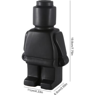 Europees Harsbeeld Creativiteit Blok Man TV-meubel Desktop Bloemenvaas Moderne Huisdecoratie Accessoires voor Woonkamer black