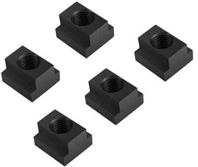 Dailygoods- T-sleufnoten M16 - 45 Stalen - Zwarte Oxide - Veiligheidsstopfunctie - Hoogwaardige Sterkte - Geschikt voor Werktuigmachines - T-moeren