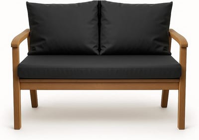 Luxe Tuinkussen Set voor Bank en Schommel – Dik Zit- en Rugkussen (Antraciet, 120x60x50 cm)