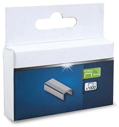 Nietjes type J voor textiel en hout - 1000 stuks, hoogte 8 mm