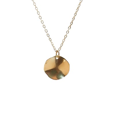 Ava&Imber Rose Petal Ketting Goldplated Stainless Steel (RVS) | Verguld Roestvrijstalen Ketting met Rozenblad Hanger Goud | Gouden Layerketting te Combineren met Kralenketting of Edelsteen Ketting voor Dames