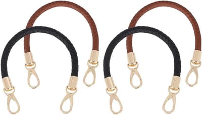 Leren Tas Handvatten 40 cm met Gouden Sluiting - Vervangende Handvatten voor Handtassen, Schoudertassen en Portemonnees