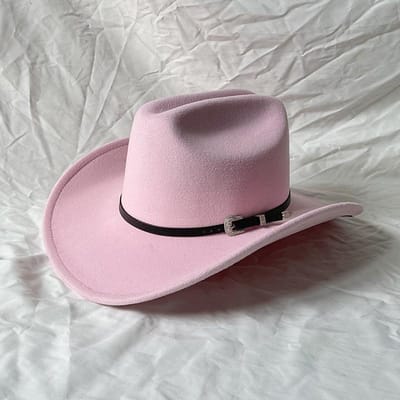 1 Pièce Chapeau de Cowboy Western Vintage Pour Homme Gentleman Dame Jazz Cowgirl Avec Cuir Large Bord Cloche Église Sombrero Homme Casquettes One Size gray