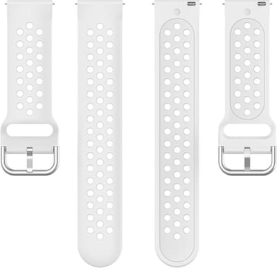 Siliconen bandje - geschikt voor Samsung Galaxy Watch 7 / Watch FE / Watch 6 / Watch 6 Classic / Watch 5 / Watch 5 Pro / Watch 4 / Watch 4 Classic / Watch 3 41 mm / Active / Active 2 / Watch 42 mm - wit