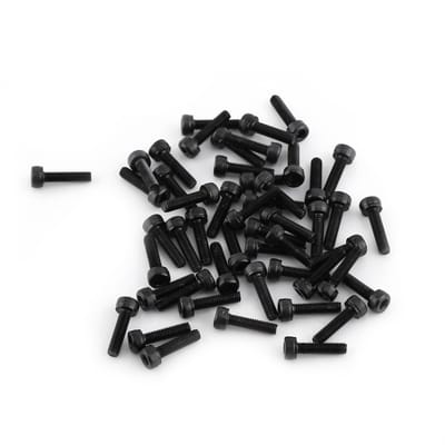 Set van 50 M3 Zwarte Hex Schroeven, 12.9 Grade Legering, Volledige Draad, DIN912, 4-50mm