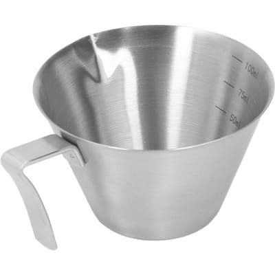 Koffie Maatbeker RVS 100 ML Schaal Maatbeker Tool voor Melk Thee Dranken L(for 6.5-9kg) gray