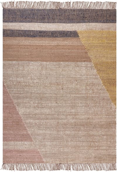 SAMLAR - Jute vloerkleed - Mosterdgeel - 140 x 200 cm - Jute