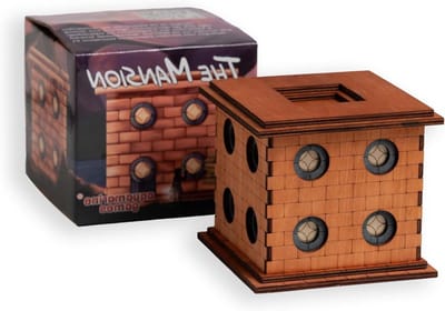 Geheime Dozen - Houten Puzzel - Raadsel Oplossen - Verborgen QR-Code - 11 cm x 11 cm - Bruin/Grijs