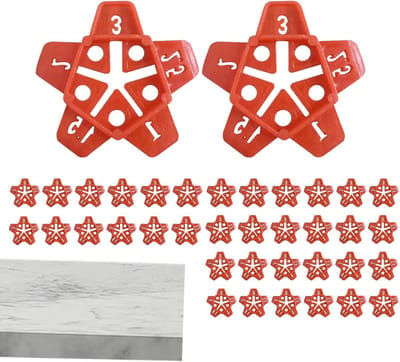 Tegelafstandhouders - Tegelzetters Gereedschap - Nauwkeurig Tegels Plaatsen - Antislip Grip - 50 Stuks - Rood