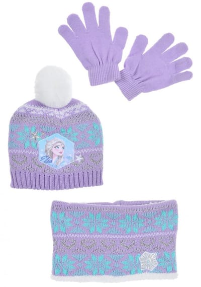 Disney Frozen Winterset - Muts + Sjaal + Handschoenen - Lila/Mintgroen - Maat 52 cm - ± 2-4 jaar