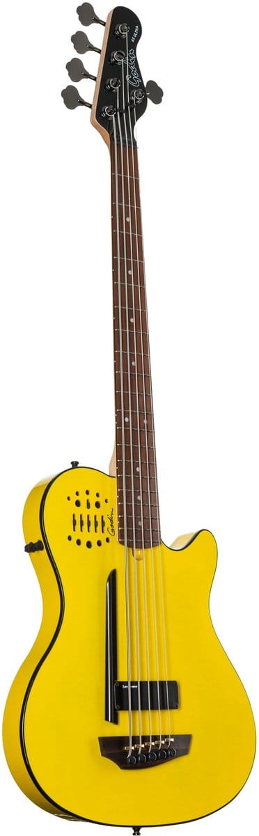 Godin A5 Ultra Rob Trujillo Yellow Flame RN Limited Edition - Akoestische basgitaar