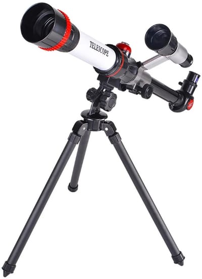 Miryx Telescoop - Sterrenkijkers - Astronomie - Sterrenkunde - 3 Oculairs - Kinderen - HD - Monoculaire Sterrenbeeld - Rood/Zilver