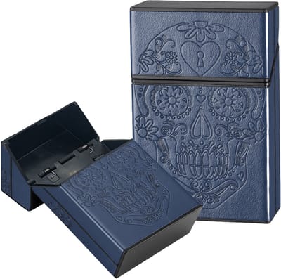 Sigarettendoosje Calavera - Sigaretten Box - 20 Sigaretten - Weerbestendig - Donkerblauw