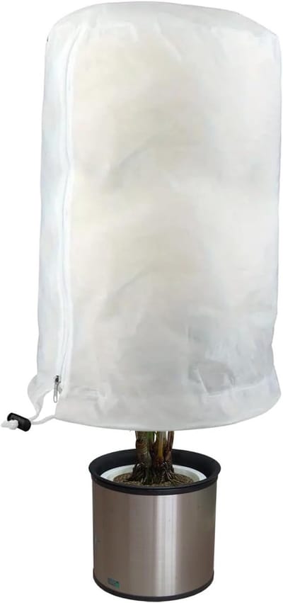 Winterbescherming voor Planten, 140 cm x 200 cm, Vorstbescherming, Beschermhoes met Rits en Trekkoord, Tuinaccessoires voor Koude Dagen