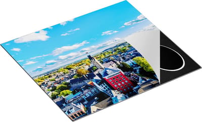 Chefcare Inductie Beschermer Maastricht Stad met Huizen - 60x50 cm - Afdekplaat Inductie - Kookplaat Beschermer - Inductie Mat
