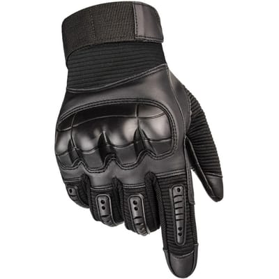 Motorhandschoenen Harde Knokkel Ademend Goede Grip Antislip Volle Vinger Powersports Handschoenen voor S(for 2-4kg) zwart