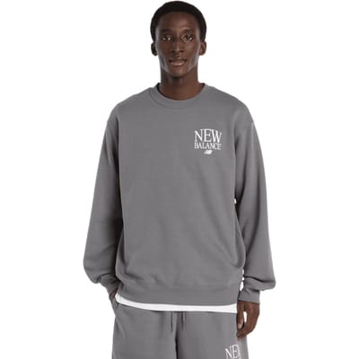 New Balance fleece Sweatshirts Heren - Grijs - Maat L - Katoen Jersey
