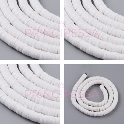 Katsuki kralen – 3 x Wit – Ongeveer 1.150 kralen – Polymeer klei – 6mm kralen – Zelf sieraden maken – DIY