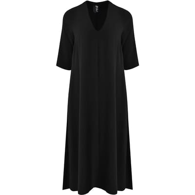 Lange Crêpe Jurk Dames Mat Fashion