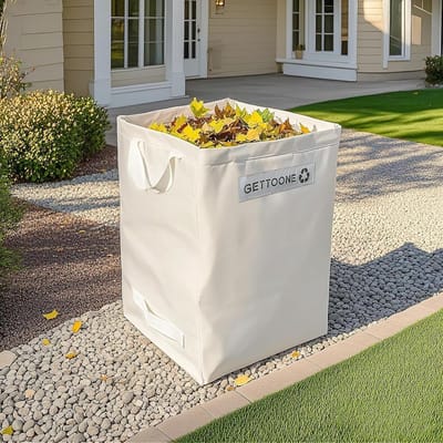 Tuin Afvalzakken - Herbruikbare Zakken Blad Container - Tuinafval Verzamelen - Staanbaar en Stevig - 32 Gallons - Groen