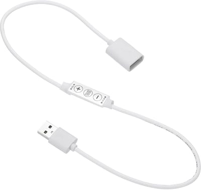 LED Strip Dimmer DC 5V 6A - Helderheidscontroller met USB-poorten voor Witte Strips en Lampen