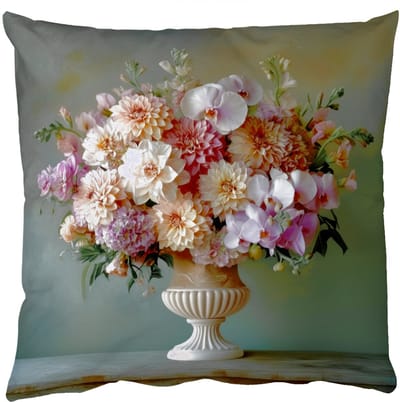 Sierkussens - Kussentjes Woonkamer - 50x50 cm - Orchidee - Boeket - Vaas - Bloemen