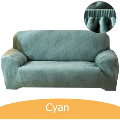 Fluwelen bankhoes voor woonkamer Kussenhoes Dikke stretch pluche effen zachte bankhoezen Elastische hoekbankhoes 4-seat 235-300cm