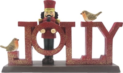 Clayre & Eef Beeld Notenkraker 18 cm Rood Kunststof