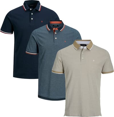 Jack & Jones Heren poloshirt 3 pack Paulos - Slim Fit
