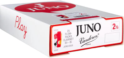 Vandoren Juno JCR012525 Clarinette Sib 2.5 rieten voor Bb-klarinet (25 stuks)