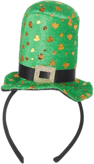 dressforfun - St. Patrick’s Day Mini-cilinder gouden klaverbladeren - verkleedkleding kostuum halloween verkleden feestkleding carnavalskleding carnaval feestkledij partykleding - 302543