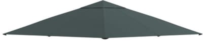 Vervangingsdak voor Tuinpaviljoen 298x295cm Donkergrijs Polyester Ademend Waterafvoerend met 8 Afwateringsgaten voor Feesttent
