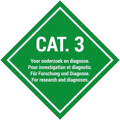 Categorie 3 onderzoek en diagnoses bord | gecoat dibond materiaal | 10 x 10 cm