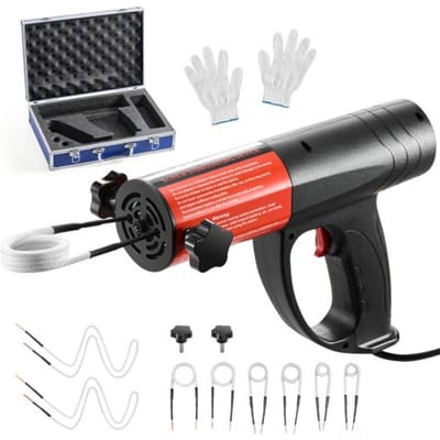 VEVOR inductieverwarmer voor het verwijderen van schroeven, 1500W magnetische inductieverwarmerset, verwarmer voor het verwijderen van roestige schroeven, autoreparatiegereedschap met 8 spoelen