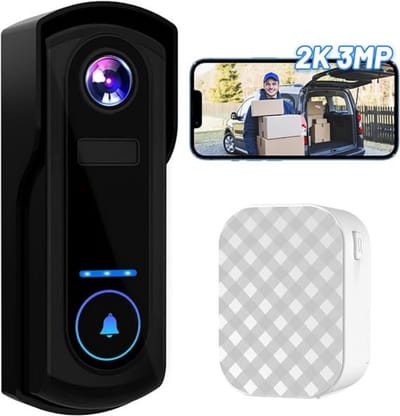 Lexium Video deurbel zonder abonnement - Deurbel met camera - Draadloze video deurbel - Beveiliging woning - Deurbel met app - Slimme deurbel - Geen maandelijkse kosten - Beveiligingscamera - WiFi deurbel - Voor smartphone en tablet