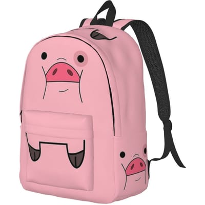 Schattig Huisdier Varken Waggelt Cartoon Rugzak Schooltas Student Boekentas Tiener Dagrugzak met Vak pink