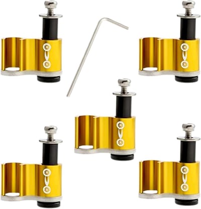 Fiets Kabelgeleiders - Remkabel Houders - Fietsen Onderhoud - Stevig Aluminium Staal - 5 Stuks - Goud