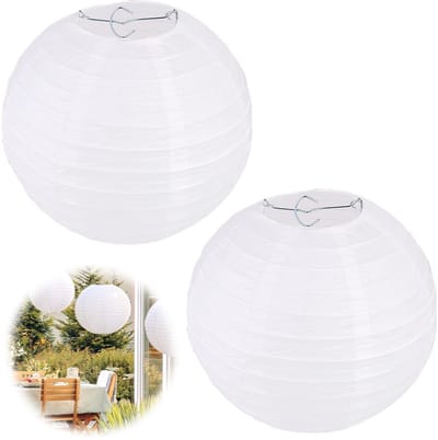 Dailygoods- Lampenkap 20 cm - Ronde Papieren Lantaarn - Decoratie voor Bruiloft - Feest - Tuin - Creatieve Doe-Het-Zelfprojecten