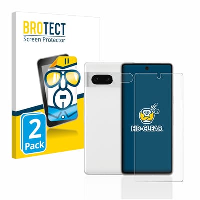 BROTECT - Screenprotector voor Google Pixel 7 (Voor+Camera) - Folie Beschermfolie transparant 2 Stuks