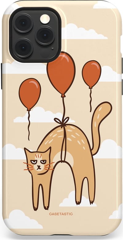 Casetastic Hoesje Geschikt voor Apple iPhone 12/12 Pro Magsafe - Stijlvolle Beschermende Duo-layer Case - Kattenfeest Ballonnen
